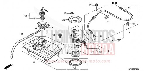 FUEL TANK NHX110WH8 de 2008